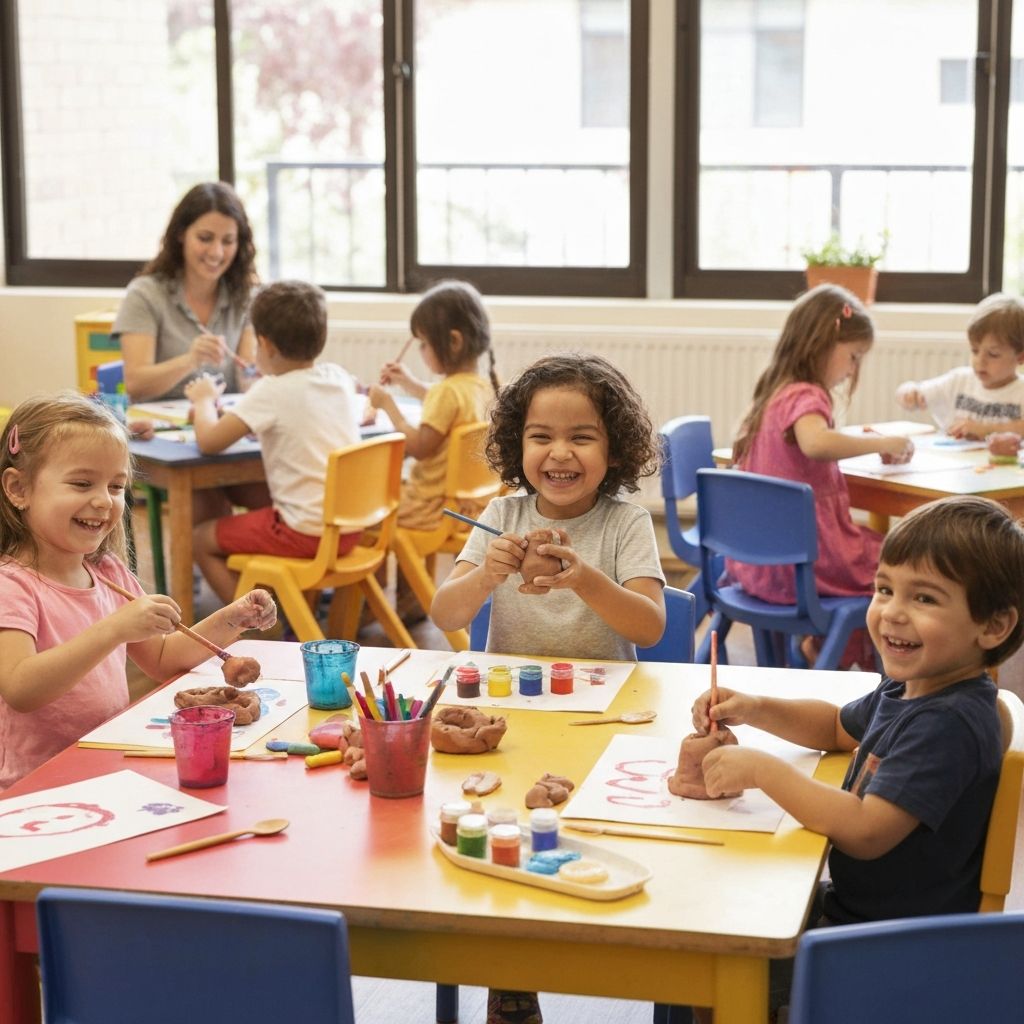 Children doing arts and crafts